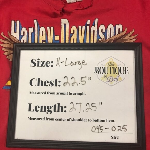 Vintage Harley Davidson JAX FLA Free Spirit Eagle XL Red Michaels Cycle Service - Picture 9 of 10